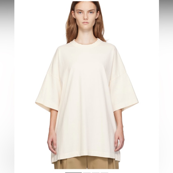 Fear of God Cream Heavy Cotton Crew Neck Short Sleeve Tshirt. Size Large